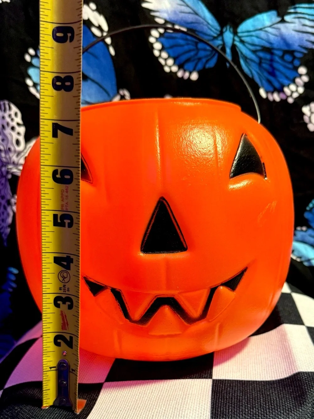 Vintage General Foam Orange Halloween Jack O Lantern Blow Mold